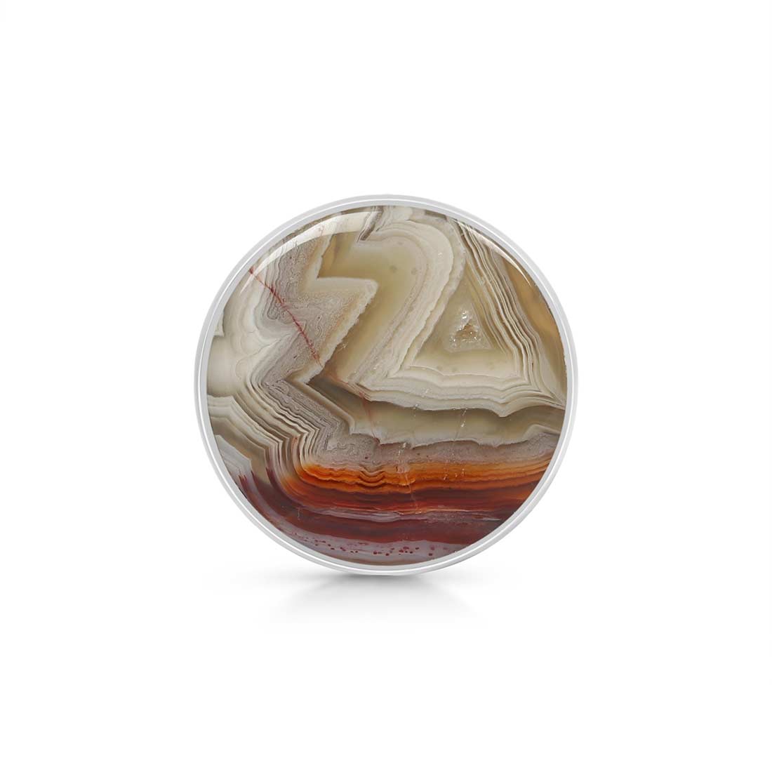 Crazy Lace Agate Adjustable Ring-(CLA-R-29.)